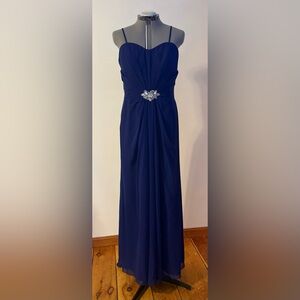 Jordan Royal Blue Maxi Dress with Crystal Accent